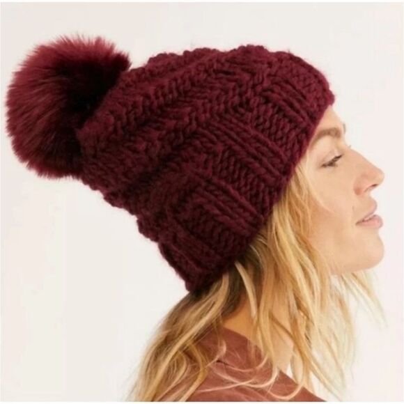 Free People Accessories - NWOT Free People Maroon Beanie